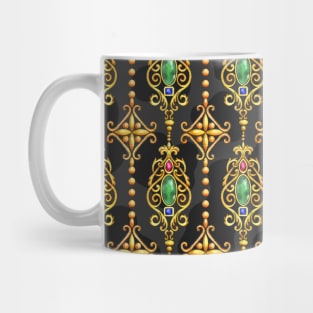 Gold Jewel Ornaments with Semi Precious Stones Mug